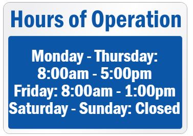 Hours of Operation